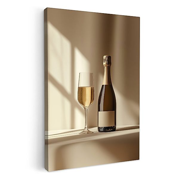 OneMillionCanvasses® Leinwandbild Champagner - Beige - günstig online kaufen