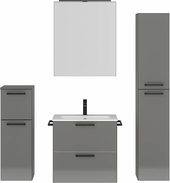 nobilia Badmöbel-Set "Tolvina" vormontiert, mit Soft-Close, 4 Stk. tlg. günstig online kaufen