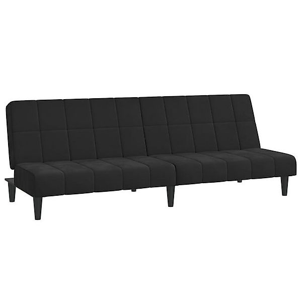 vidaXL Schlafsofa, Sofa 2-Sitzer Schwarz Samt günstig online kaufen