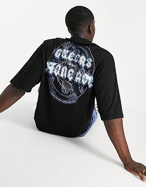 ASOS DESIGN – Oversize-T-Shirt mit „Queens Of The Stone Age“-Bandprint in S günstig online kaufen
