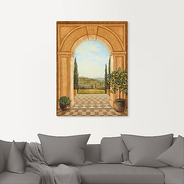 Artland Wandbild "Ausblick mit Zitronenbaum", Fensterblick, (1 St.), als Le günstig online kaufen