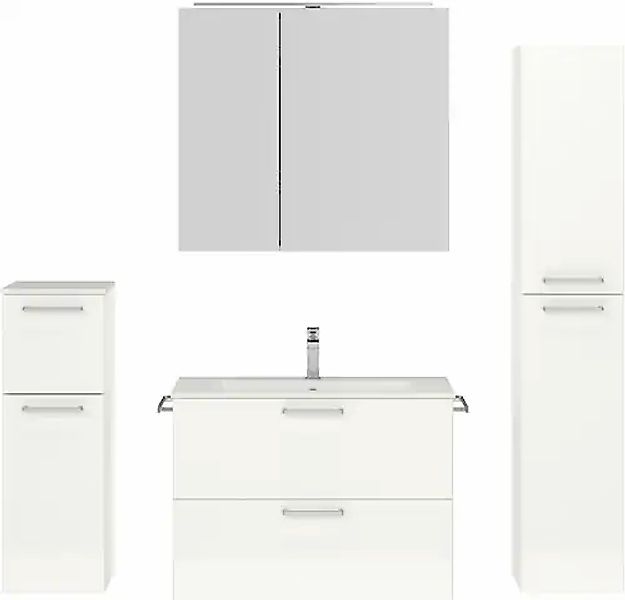 nobilia® Badmöbel-Set »Tolvina« vormontiert, mit Soft-Close, 4 Stk. tlg. günstig online kaufen