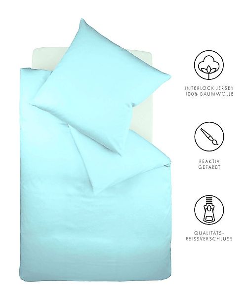 fleuresse Bettwäsche Baumwoll Bettwäsche Colours Interlock günstig online kaufen