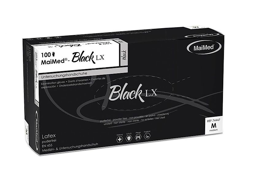 MaiMed Einweghandschuhe MaiMed Einmalhandschuhe Black Latex günstig online kaufen