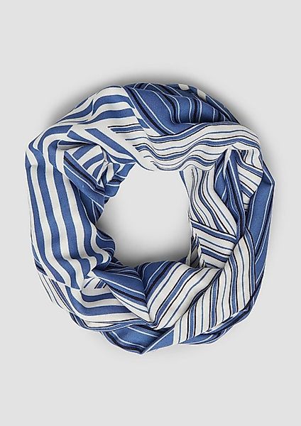 s.Oliver Loop Snood, Gemusterter Loop-Schal aus Viskose günstig online kaufen