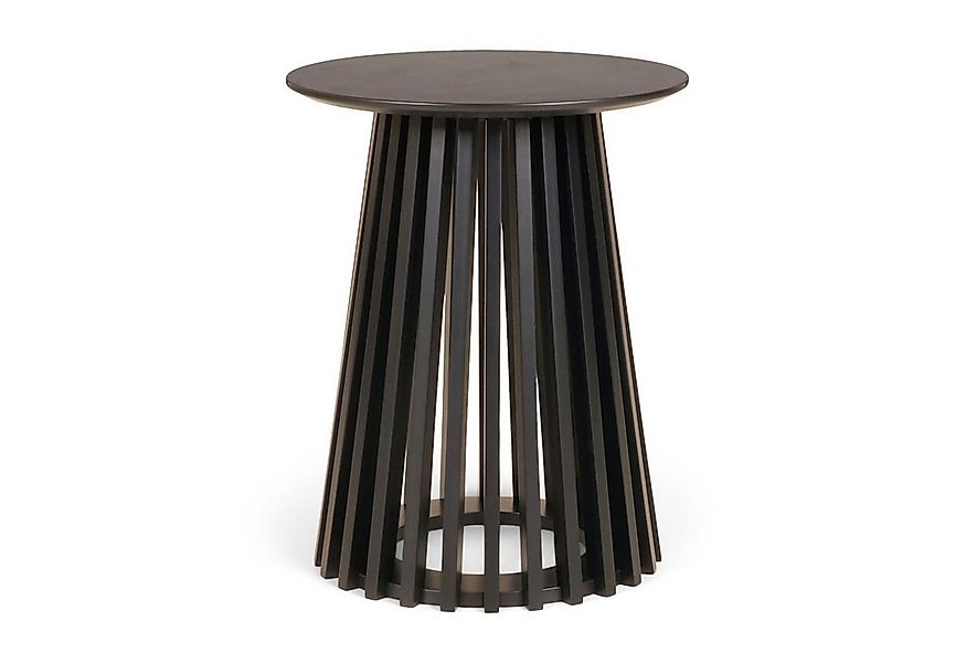 BURI Gartentisch Beistelltisch 50x40cm rund schwarz Couchtisch kleiner rund günstig online kaufen