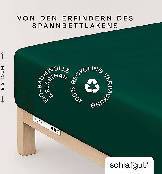 Schlafgut Spannbettlaken "PURE BOXSPRING in Gr. 90x200, 140x200 oder 180x20 günstig online kaufen