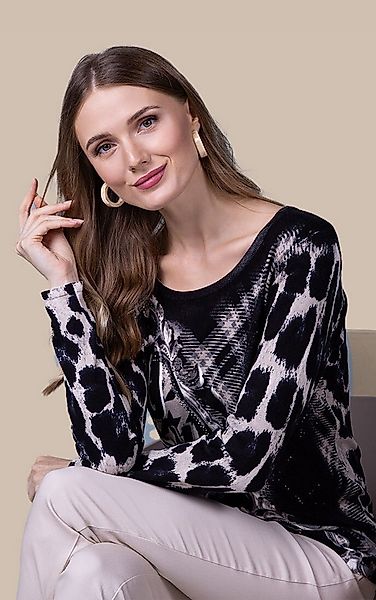 Passioni Strickpullover im Mustermix günstig online kaufen