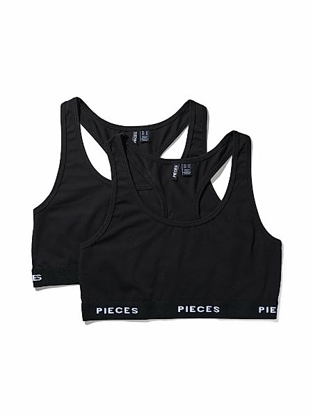pieces Bustier "PCLOGO LADY TOP 2 PACK NOOS BC", 2 Stk. günstig online kaufen