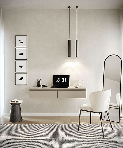 Selsey Schminktisch BEMMI, Hängeschreibtisch Schminktisch mit 2 Schubladen günstig online kaufen