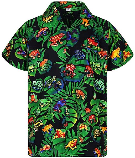 King Kameha Hawaiihemd Frogs Funky Hawaii-Hemd Herren Kurzarm Front-Tasche günstig online kaufen