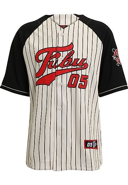 Fubu T-Shirt Fubu Herren FM231-008-1 FUBU Varsity Pinstriped Baseball Shirt günstig online kaufen