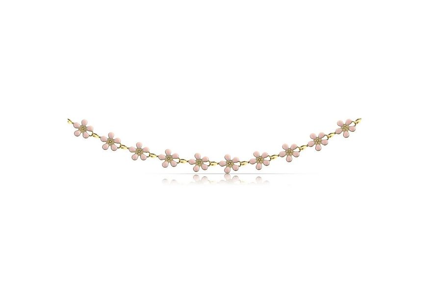 Made by Nami Edelstahlkette Gänseblümchen Damen Gold Blumenkette aus Chirur günstig online kaufen