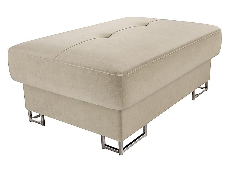 MIRJAN24 Polsterhocker Cotere, Metallfüße in der Farbe Silber (Höhe: 9 cm) günstig online kaufen