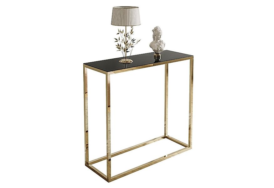 Lookway Konsolentisch MODERN GLASS mit goldfarbenem, verchromtem Gestell (1 günstig online kaufen