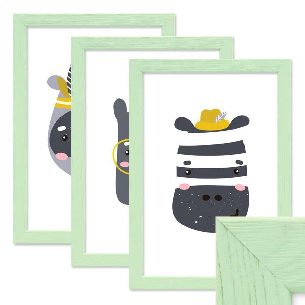 PHOTOLINI Bilderrahmen 3er Set Massivholz-Rahmen - günstig online kaufen