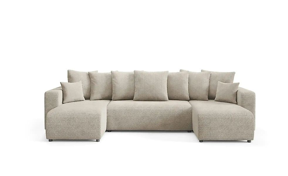 Wohnlandschaft mit Schlaffunktion Evora ¦ beige ¦ Maße (cm): B: 318 H: 88 P günstig online kaufen