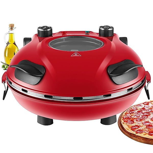 Steinborg SB-3140 Pizzaofen Elektrisch 32 cm mit Pizzastein Timer 5 Stufen günstig online kaufen