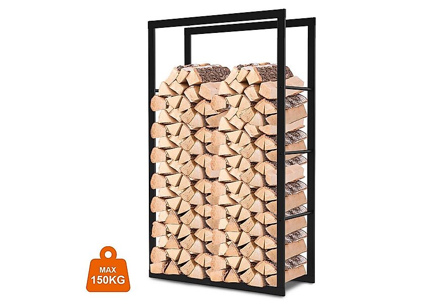 Clanmacy Kaminholzregal Brennholzregal für innen/außen 60x25x100 cm Metall günstig online kaufen