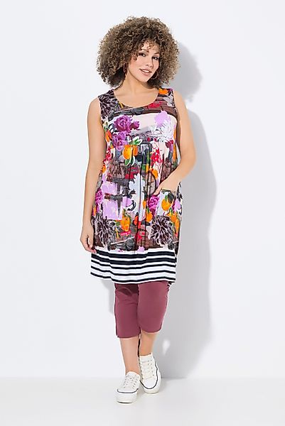 Ulla Popken Minikleid Jerseykleid bedruckt A-Linie günstig online kaufen