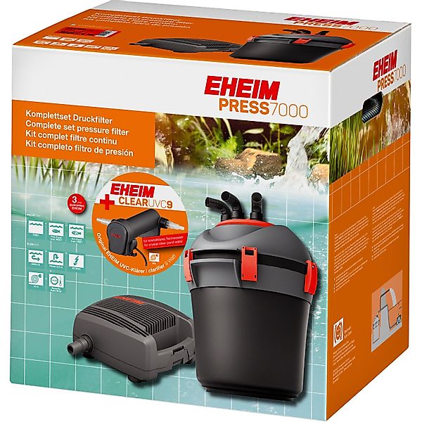 Eheim Teich Druckfilter Komplettset Press7000 mit ClearUVC 9 W günstig online kaufen
