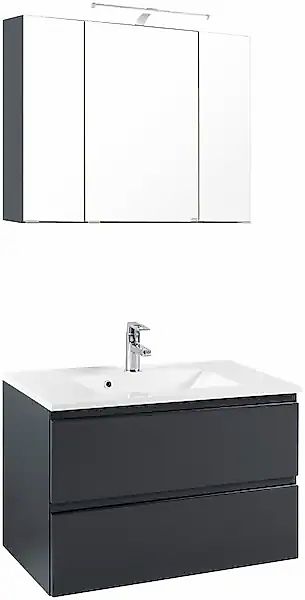 welltime Badmöbel-Set »Cardiff«, (2 St.), Breite 80 cm, griffloses Design günstig online kaufen