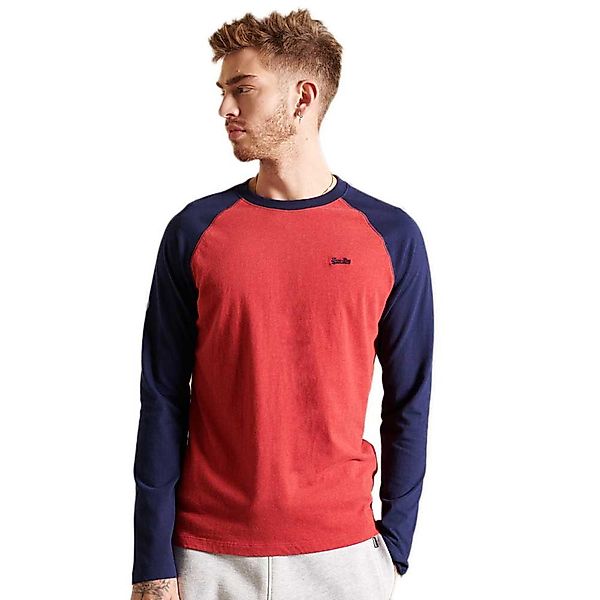 Superdry Vintage Baseball Langarm-t-shirt 2XL Hike Red Marl / Rich Navy günstig online kaufen