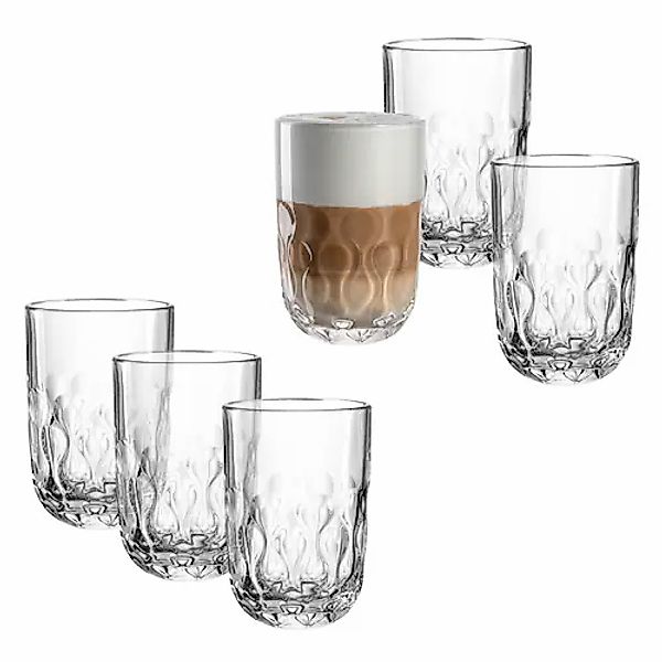 LEONARDO Latte-Macchiato-Glas »GOCCE, 380 ml, 6er-Set«, (Set, 6 tlg.), 2. V günstig online kaufen