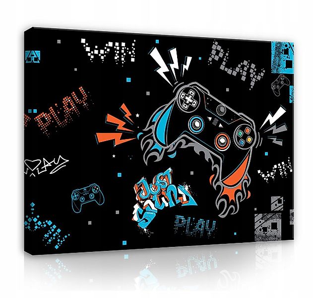 Wallarena Leinwandbild Kinderzimmer Junge Gaming Kinder Wandbild Groß XXL W günstig online kaufen