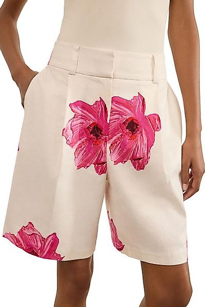 Next Shorts Tailored Fit Shorts mit Blumenmuster und Leinen (1-tlg) günstig online kaufen
