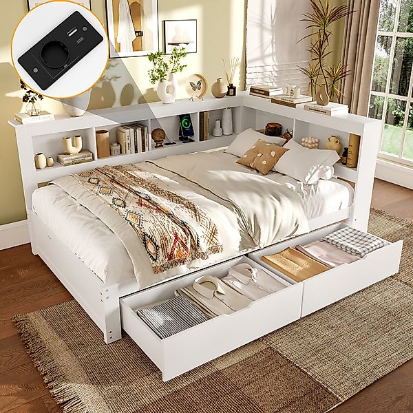 Merax Daybett mit Steckdose und 2 günstig online kaufen