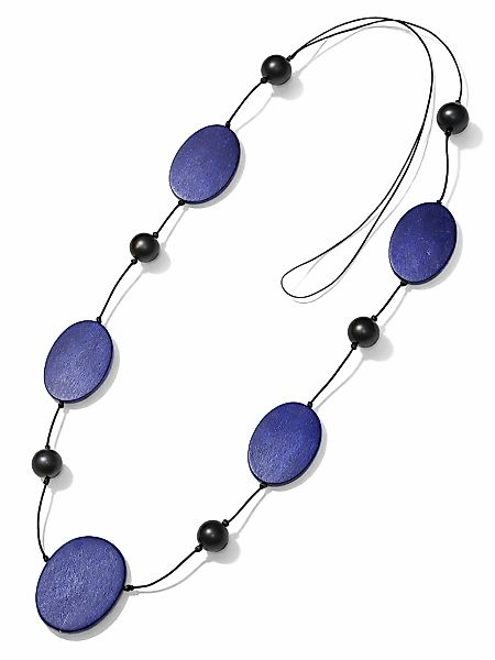 COLLEZIONE ALESSANDRO Lange Kette "Rubylin" aus großen Holzscheiben und Per günstig online kaufen