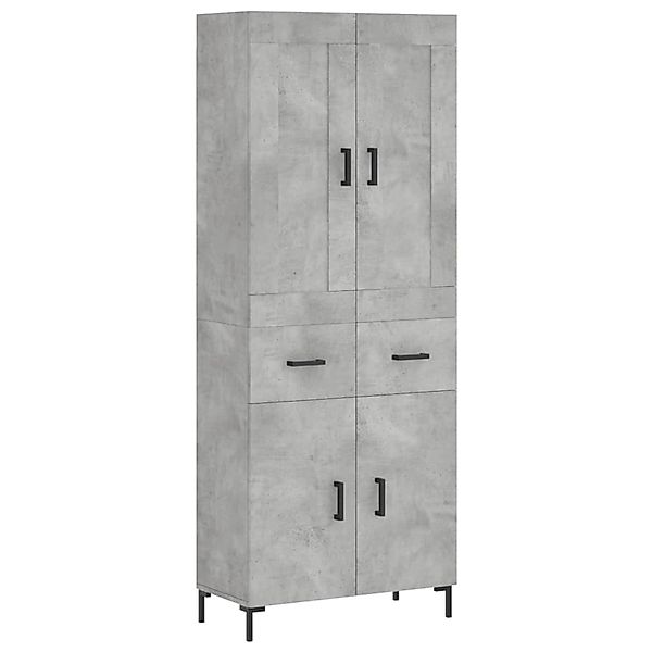 vidaXL Highboard Betongrau 69,5x34x180 cm Holzwerkstoff 3199877 günstig online kaufen