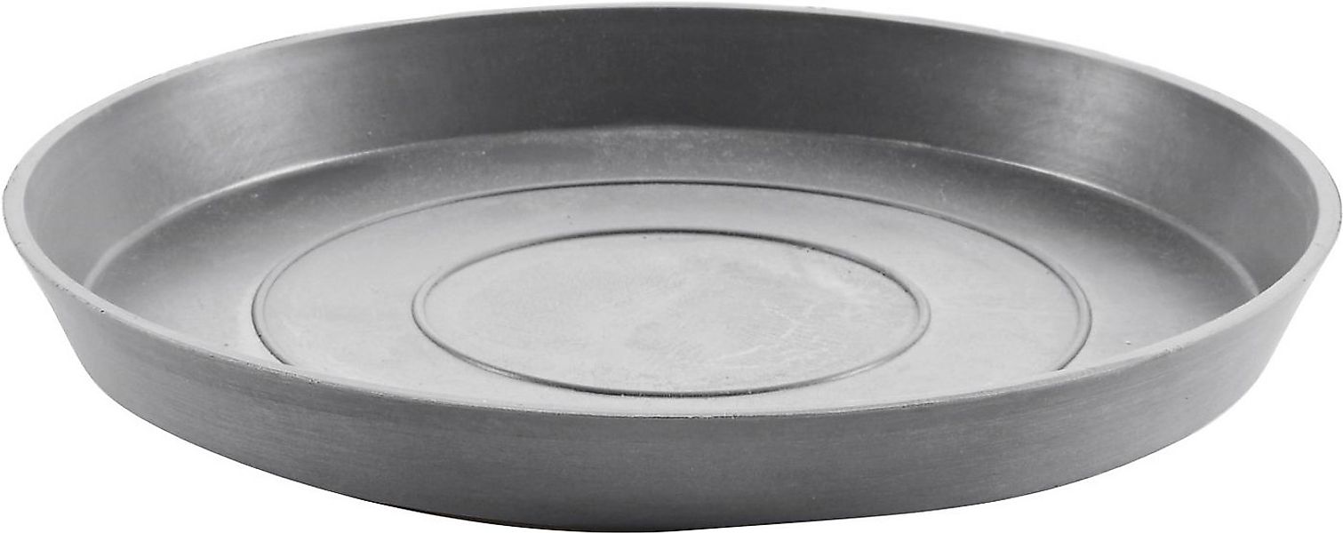 ECOPOTS Blumentopfuntersetzer ROUND SAUCER Grey, BxTxH: 36,5x36,5x3,5 cm günstig online kaufen