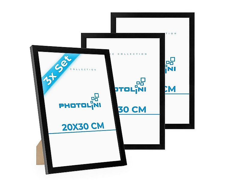 PHOTOLINI Bilderrahmen 3er Set modern mit bruchsicherem Acrylglas, Holz MDF günstig online kaufen