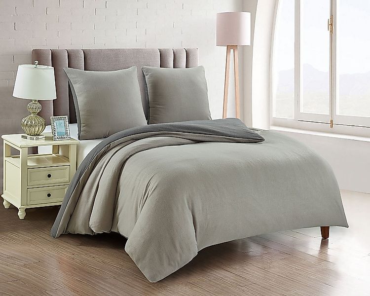 Buymax Bettwäsche Fleece Bettbezug-Set Bettwäsche Uni, Fleece, 3 teilig, 20 günstig online kaufen