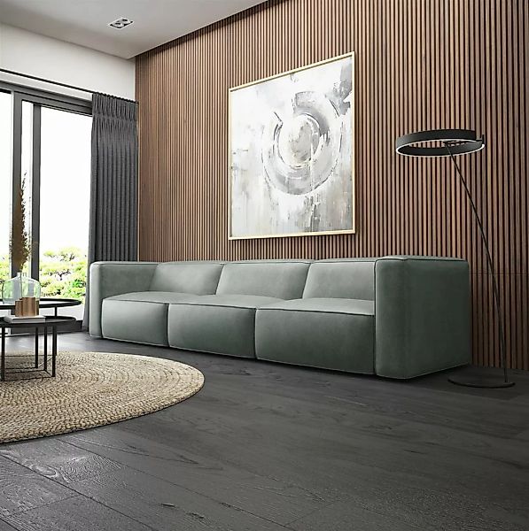 Fun Möbel Sofa Designersofa Bigsofa HELMER 3-Sitzer in Stoff Pola, Rundumbe günstig online kaufen