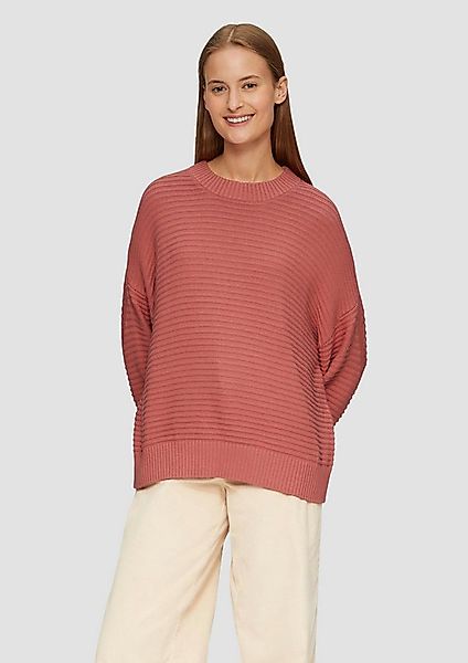 s.Oliver Longpullover Strickpullover Oversized Strickpullover mit Strukturd günstig online kaufen
