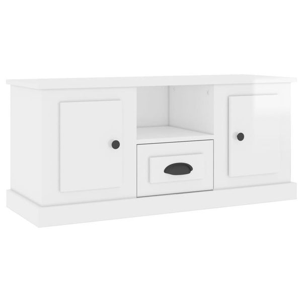 vidaXL TV-Schrank TV-Schrank Hochglanz-Weiß 100x35,5x45 cm günstig online kaufen