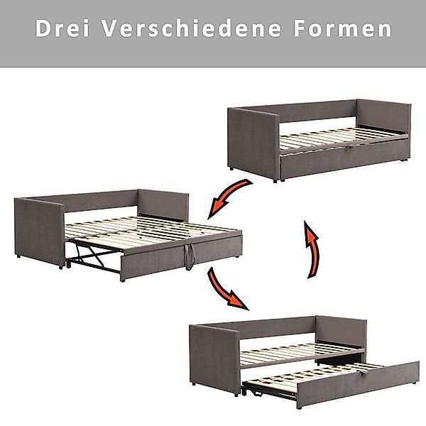 HAUSS SPOLE Schlafsofa 90/180x200 cm Ausziehbares Schlafsofa mit Lattenrost günstig online kaufen