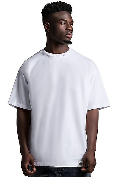 Reichstadt Oversize-Shirt Casual Kurzarm T-shirt 23RS041 White XL mit Stitc günstig online kaufen