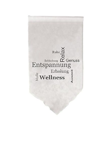 Clever-Kauf-24 Scheibengardine Fensterbehang Relax Wellness, Stangendurchzu günstig online kaufen