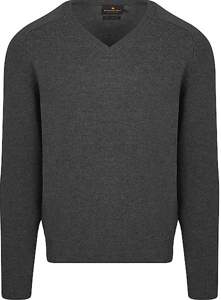 Steppin' Out Pullover V-Ausschnitt Lammwolle Anthrazit - Größe M günstig online kaufen