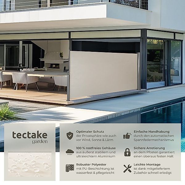 tectake Seitenarmmarkise Seitenmarkise aus Aluminium günstig online kaufen