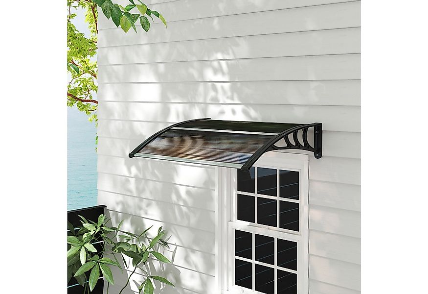 Outsunny Pultvordach Vordach Haustürvordach 120 x 75 cm (Überdachung, 1 St. günstig online kaufen