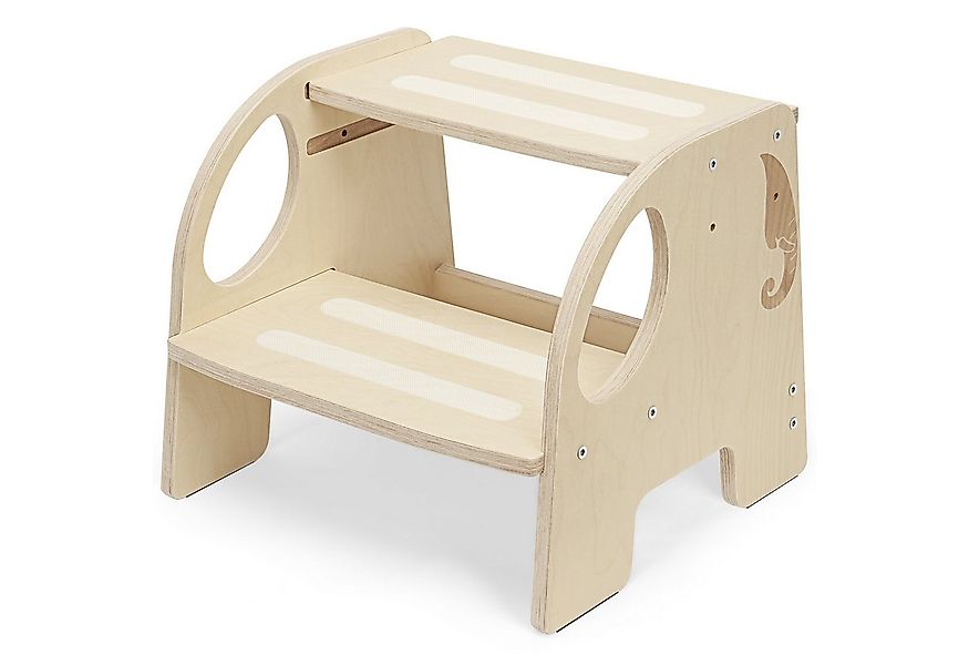OSTWOLKE Tritthocker mit 2 Stufen Holzhocker für Kinder Montessori Hocker ( günstig online kaufen