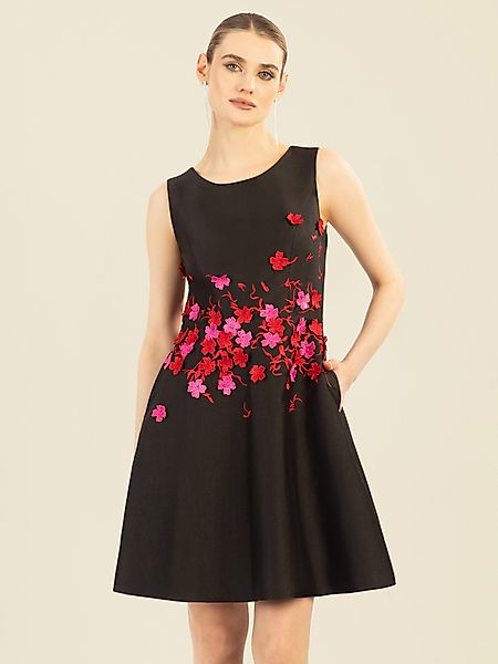 Apart Cocktailkleid mit gestickten Blättern und günstig online kaufen