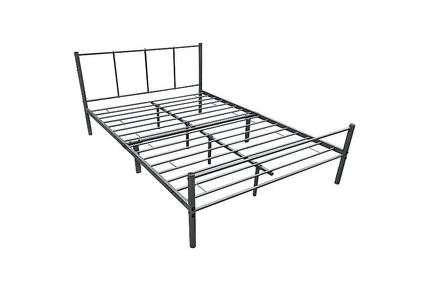 en.casa Metallbett, »Laos« Bettgestell Stahlrahmen 120x200 cm Dunkelgrau, m günstig online kaufen
