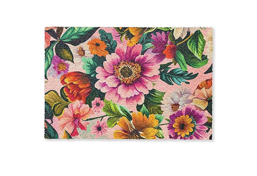 MuchoWow Fußmatte Blumen - Bunt - Rosa, Rechteckig, innen Schmutzfangmatte, günstig online kaufen
