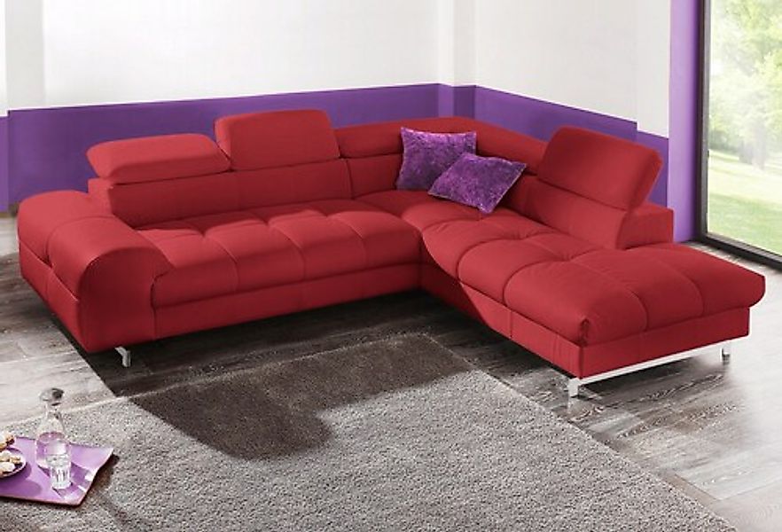 COTTA Ecksofa »Chef L-Form«, mit Kopfteilverstellung, wahlweise mit Bettfun günstig online kaufen